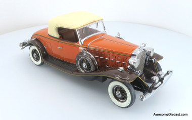 1932 Cadillac V16 Roadster, Brown/Orange 1:24 by Danbury Mint