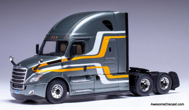 2018 Freightliner Cascadia Sleeper Tractor, Metallic Gray/Custom 1:43 Diecast Model Truck by IXO