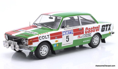 1973 Volvo 142 #5, White/Red/Green 1:18 Diecast Model Car by MCG