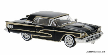 1960 Ford Thunderbird, Black/Gold 1:87 ABS Plastic Model Car by Brekina