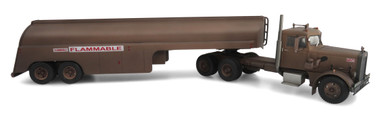 1955 Peterbilt 281 "Needlenose" Tractor & Tanker Trailer: From the Movie "Duel" 1:43 Diecast Model Truck by Iconic Replicas