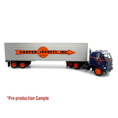 1959 International DCOF-405 w/ Trailer: Cooper Jarrett Inc. 1:43 Diecast Model Truck by Iconic Replicas