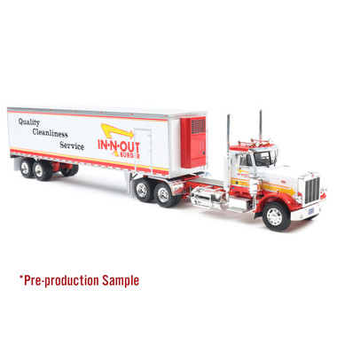 Peterbilt 359 Tractor & Refrigerated Trailer: In-N-Out Burger 1:43 Diecast Model Truck by Iconic Replicas