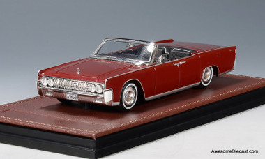 1964 Lincoln Continental Convertible, Fiesta Red 1:43 Resin Cast Model by GLM