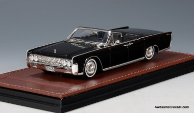 1964 Lincoln Continental Convertible, Black 1:43 Resin Cast Model by GLM
