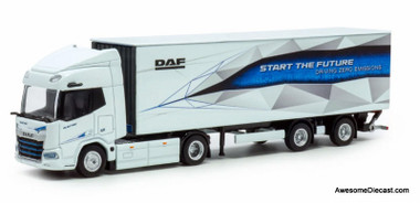 DAF XD Electric Truck w/53' Trailer ''Start The Future'' 1:87 Diecast Model Truck by Holland Oto