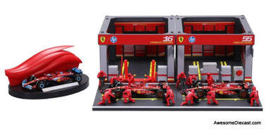 Formula 1 Racing Paddock: Ferrari 1:43 Diecast Model Car by Burago