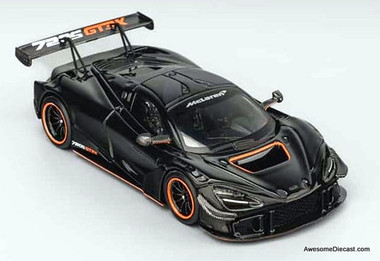 McLaren 720s GT3X, Black/Carbon Fiber 1:64 Diecast Model Car by CM Model