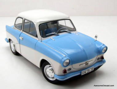 1958 Trabant P50 Trabbi, Light Blue/White 1:18 Diecast Model Car by Solido