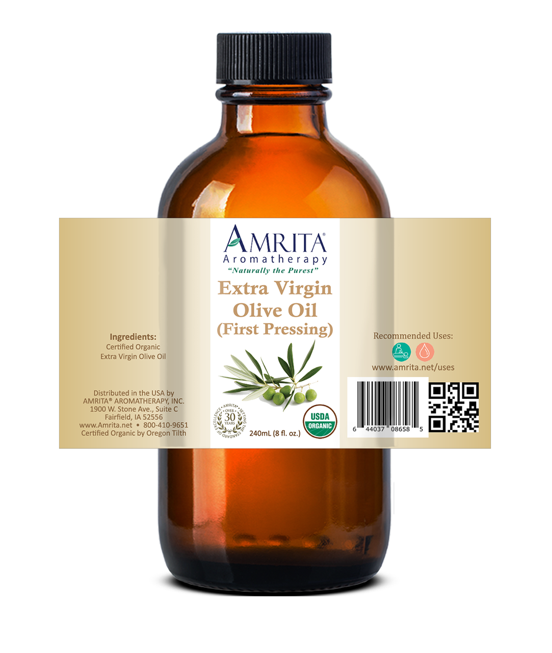 Olive Extra-Virgin Organic Carrier Oil | Amrita Aromatherapy