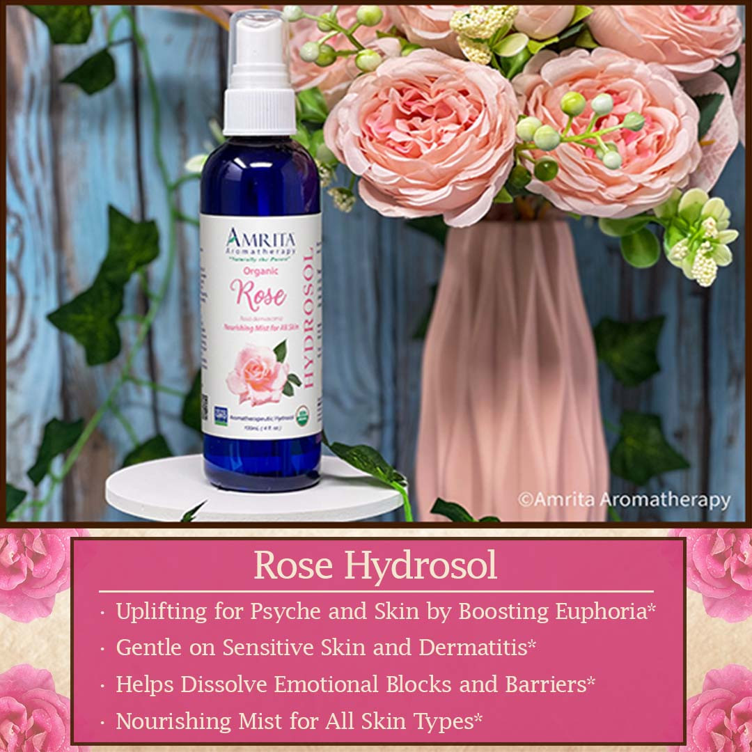 Rose Organic Hydrosol | Amrita Aromatherapy