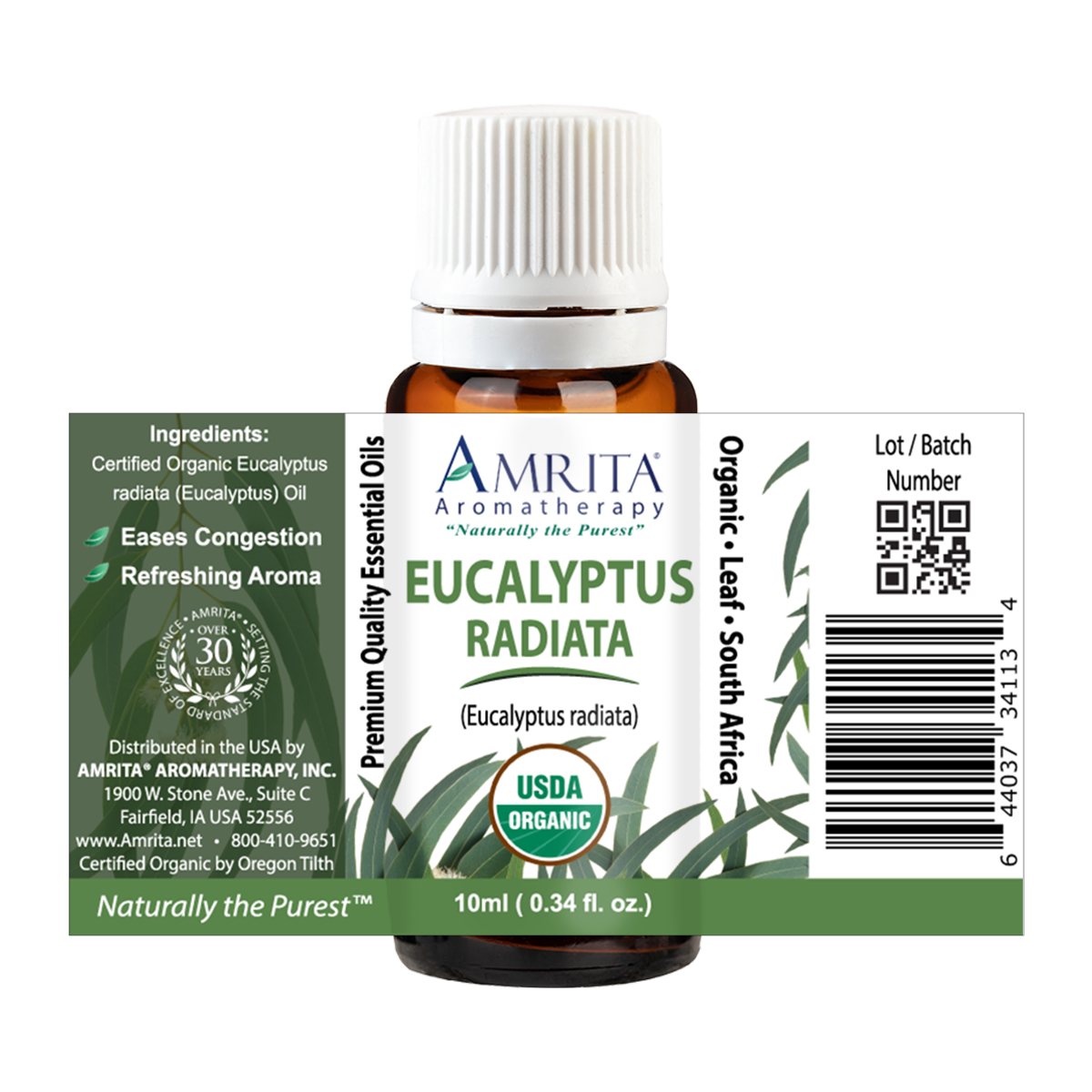 Eucalyptus Radiata Organic Essential Oil Amrita Aromatherapy