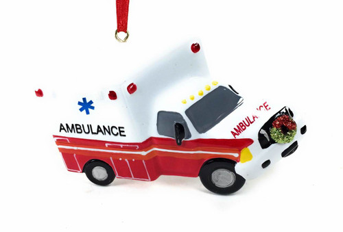 Ambulance Ornament Red White Kurt Adler 4 Inch