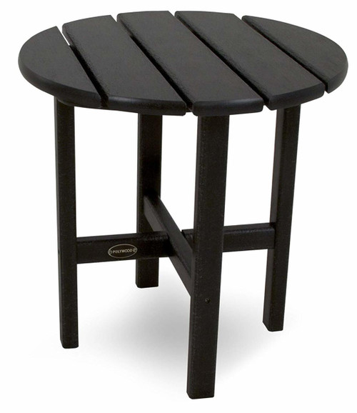 POLYWOOD RST18BL Round 18" Side Table Black