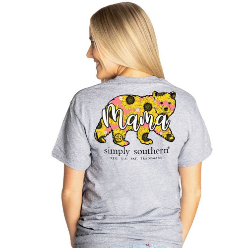 Mama Sunflower Bear Simply Southern T Shirt