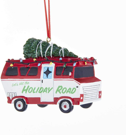 Kurt Adler 3 Inch Holiday Road RV Camper Christmas Tree Ornament