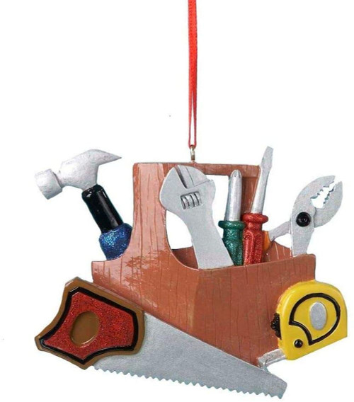 Kurt Adler 3.75 Inch Toolbox With Tools Handyman Christmas Ornament