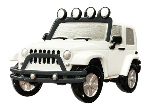 White 4x4 Off Road Wrangler Christmas Ornament