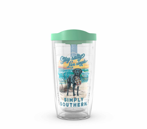 Simply Southern Stay Salty Live Simple Tervis 16oz Insulated Tumbler w Lid