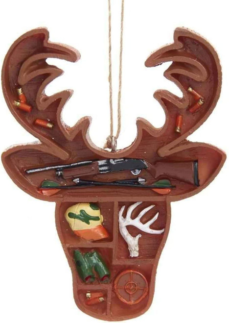 Kurt Adler 3.75 Inch Deer Head Supply Box Christmas Ornament