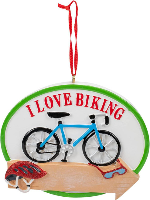 Kurt Adler 3.5 Inch Biking Christmas Ornament