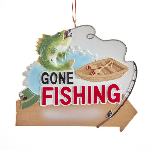 Kurt Adler 3.25 Inch Gone Fishing Christmas Ornament