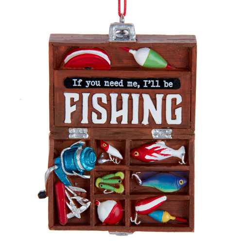 Kurt Adler 3.25 Inch Fishing Tackle Box Christmas Ornament