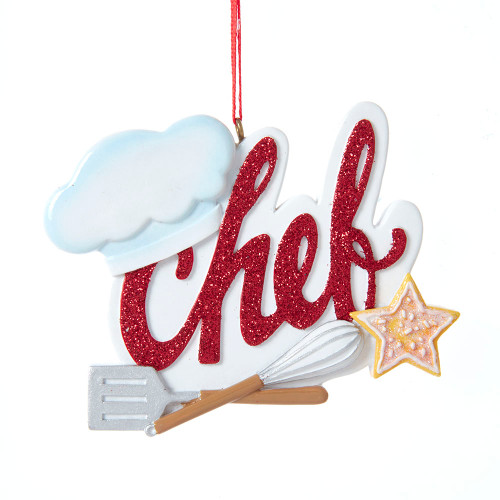 Kurt Adler 2.75 Inch Chef Hat With Utensils Christmas Ornament