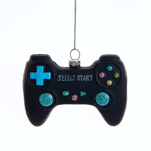 Glass Video Game Controller Christmas Ornament