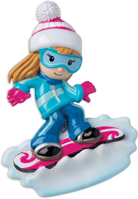 Female Girl Snowboarder Ski Snowboarding Christmas Ornament