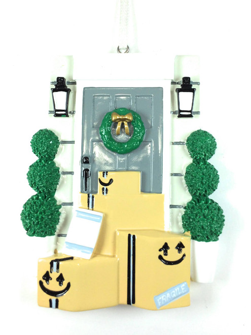 Packages At Front Door Online Shopper Christmas Ornament