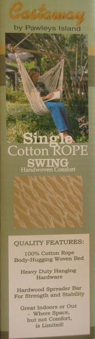 Castaway Single Cotton Rope Hammock SWING