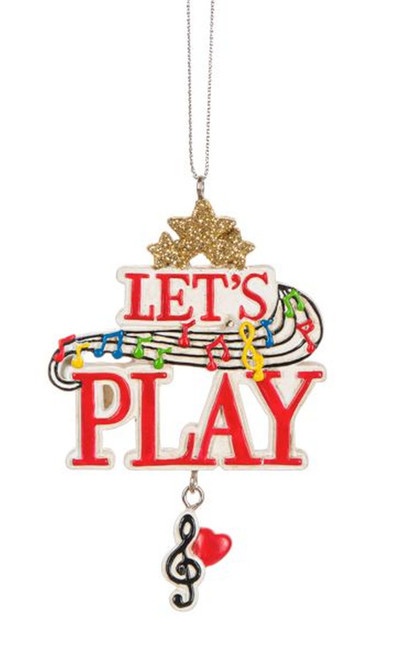 Let's Play Music Christmas Ornament by Ganz
