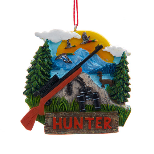 Kurt Adler 2.75 Inch Duck & Deer Hunter Christmas Ornament