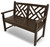 Polywood® Chippendale 4ft Outdoor Bench Plastic Recycled Colors