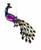 Acrylic Jeweled Purple Hue Peacock Bird Christmas Ornament