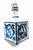 White and Blue Jewish Dreidel Glass Hanukkah Tree Ornament