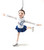 White Top Blue Skirt 5" Figure Skater Ornament Girl