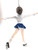White Top Blue Skirt 5" Figure Skater Ornament Girl
