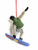 Male Snowboarder on Blue Board Ornament