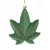 Glass Cannabis Leaf Hanging Ornament 4.25-inch Kurt Adler