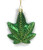 Glass Cannabis Leaf Hanging Ornament 4.25-inch Kurt Adler