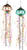 Coastal Beaded Jellyfish Glass and Ribbons Christmas Holiday Ornaments Set of 2