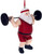 Weightlifter Santa Resin Ornament 4.13-Inch Tall