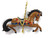 Brown Carousel Horse Christmas Ornament