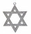 Silver Metal Star of David Ornament