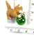 Yellow Kitten w Green Christmas Tree Ornament