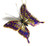 Kurt Adler 3.5 Inch Purple And Gold Butterfly Christmas Ornament