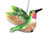 3 Inch Ganz Pink Green Yellow Hummingbird Christmas Ornament