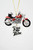 JWM Red Motorcycle Live To Ride Holiday Christmas Tree Ornament